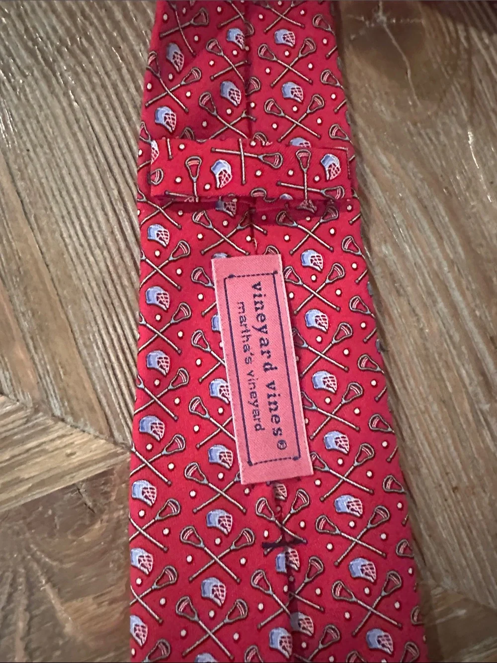 Vineyard Vines Boys Red Lacrosse LAX tie one size